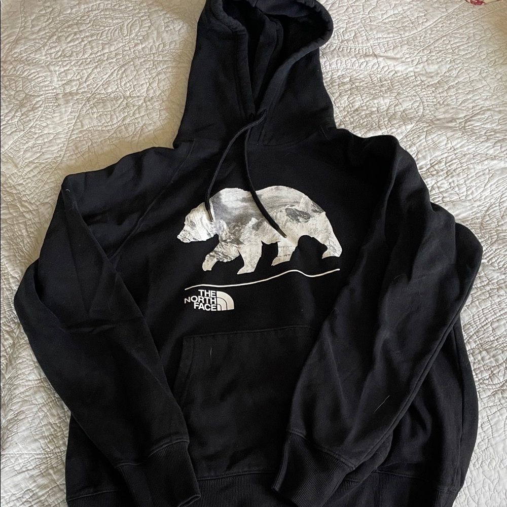 The North Face Black Hoodie with Polar Bear Design